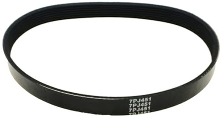 Cinghia di trasmissione di ricambio 7PJ451 a 7 nervature, in gomma, larghezza 16 mm, per manutenzione e riparazione tosaerba Bosch Rotak 320 (1 pezzo)