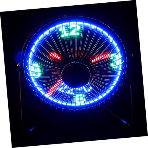 Veemoon Ventilador USB de Escritorio Mini con Reloj LED Pantalla de Temperatura y Mensaje Motor sin Escobillas Silencioso Portátil y Duradero para Oficina y Hogar