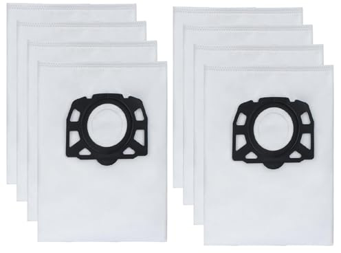 8 stycken dammsugarpåsar för Kärcher WD4 WD5 WD6 WD5 P WD6 P MV4 MV5 MV6/Premium, Kärcher dammsugarpåse tillbehör för KFI 487, våt torrdammsugare