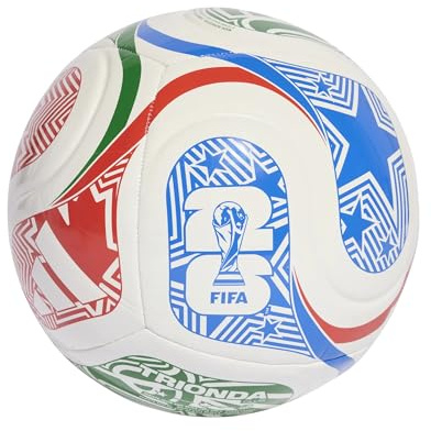 adidas WM Club Ball Fußball (White/red/Blue, 5)