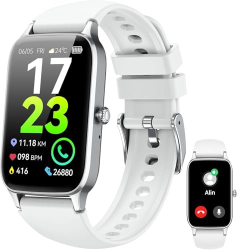 Montre Connectée Homme Femme, 1.57Trackers d'Activité Smart avec Appel Bluetooth, 110+ Sport, Etanche IP68 Bracelet Connecté avec Cardiofréquencemètre/SpO2/Sommeil/Podometre, Montre pour Android iOS