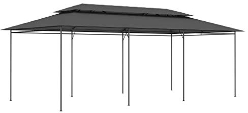 Nqyjm Gazebo da giardino all'aperto gazebo 600x298x270 cm Antracite, Padiglione Tendone Ricezione Tenda per Matrimonio, Feste, Campeggio, Eventi Commerciali