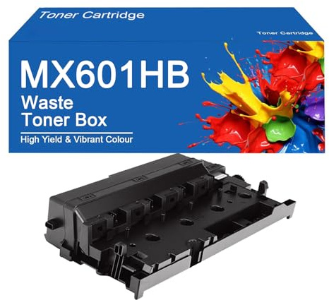 SEMTGJ MX601HB Waste Toner Container Box Replacement for Sharp MX-2651 MX-3051 MX-3071 MX-3551 MX-3571 MX-5071 Printers, High Yield 50000 Pages,MX601HB-1Set