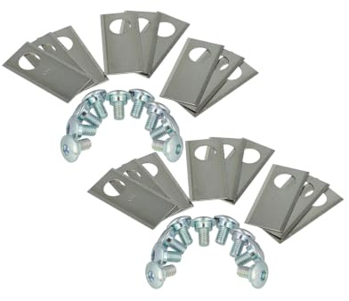 vhbw 18x Lames remplacement pour Honda 72515-VP7-C50 pour tondeuse | Lames de rechange, argenté, acier inox
