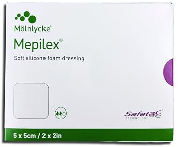 Mölnlycke Mepilex 5x5cm, Schaumverband, 5-pack