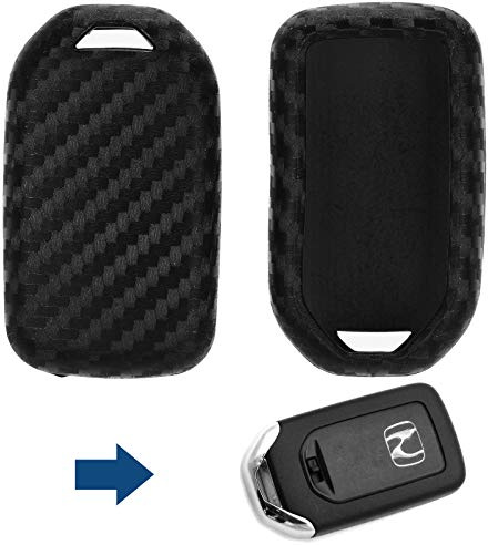 mt key Autoschlüsselhülle Carbon Soft Case Schutz Hülle Auto Keyless Schlüssel für Honda Accord Civic CR-V HR-V Jazz