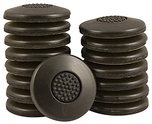 SOFTTOUCH 4118595N 1 1/2 Inch Round Heavy Durty Non Slip Grippers Self Stick Furniture Pads, 1-1, Brown, 16 Count