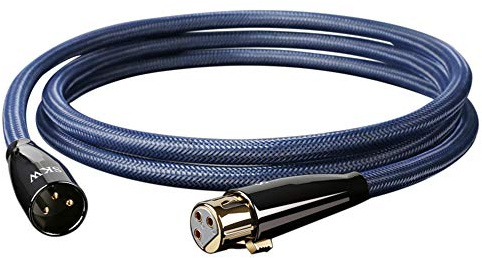 SKW Balanced XLR Stecker auf XLR Buchse 3 PIN Mikrofonkabel für CD, Verstärker, Monitorlautsprecher (1m, 1Stk/Set)