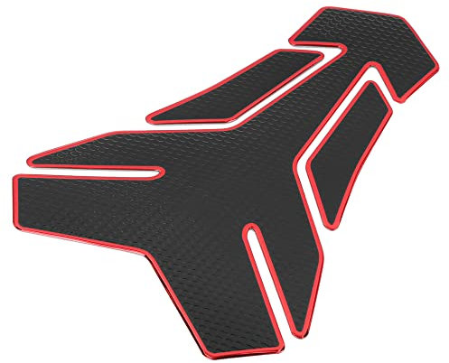 F FIERCE CYCLE Motorcycle Fuel Tank Protector PVC Rubber Pad Emblem Badge Red
