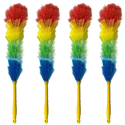 4 Stück Staubwedel 58 cm Staubwischer Handstaubwischer Staubfänger Staubbesen Spinnwebenbesen