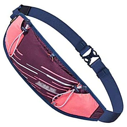 MYSUNBAR Laufgürtel, Trinkgürtel mit 420 ml Wasserflaschen für Männer und Frauen, Marathon, Radfahren, Wandern, atmungsaktiv, reflektierend, leicht (Pink)