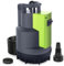 VEATON 550W Submersible Water Pump, 11500L/H Automatic/Mode Control with Integrated Float Switch, Drain Transfer Water from Pond Hot Tub Swimming Pool Rain Barrel Basement, Adapter with Check Valve