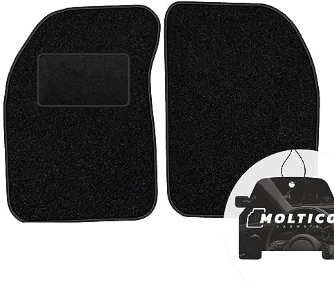 moto-MOLTICO Vorne Fußmatten Auto Velours Autoteppiche Schwarz Automatten Set 2-teilig passend für Renault Kangoo I 1998-2008
