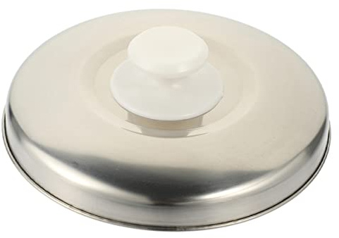 Metal Rice Cooker Lid Pot Cover with Anti-scald Handle Practical Replacement for Household Rice Cookers
