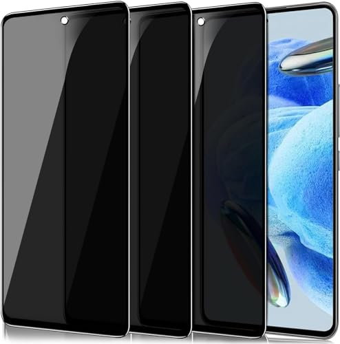 nulala 3 Piezas Protector Pantalla de Privacidad para Xiaomi Redmi Note 9 Pro 5G, Anti Espía Película Protectora de Cristal Templado para Redmi Note 9 Pro 5G - Antiarañazos, Antihuellas
