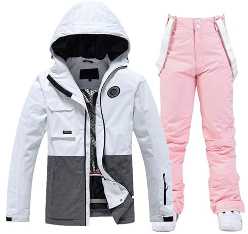 Tuta Sci Donna Completa Tuta Neve Donna Completa Tuta Sci Tuta da sci da donna, antivento, impermeabile e traspirante, pantaloni da donna, caldi e antivento, mimetici, tuta da sci