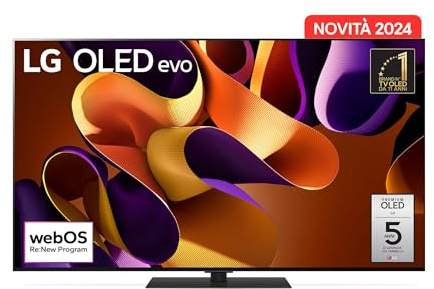 LG OLED evo 65, serie G4S 2024, OLED65G46LS, Smart TV 4K, Base de soporte, Procesador α11, Brightness Booster Max, 60W, Dolby Vision, Wi-Fi 6, 4 HDMI 2.1 4K @144Hz, GSYNC, VRR, ThinQ AI, webOS 24