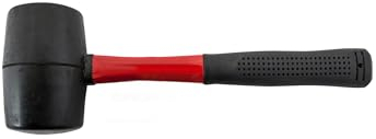 Bargains Crown Offer Marksman Rubber Mallet, 32oz Rubber Mallet Hammer Fiberglass Handle with Soft Grip Solid Head, Rubber Hammer for Flooring, Tent Stakes, Woodworking, Camping, Soft Blow Tasks