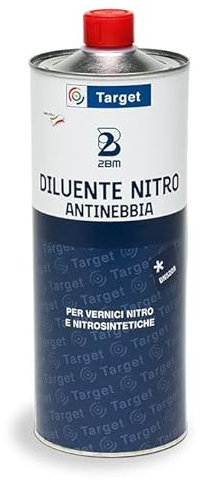 Diluente Nitro Antinebbia 2BM | Per vernici Nitro e Nitrosintetiche, Fondi Carrozzeria, Carpenteria, Finiture Nitro e Pulizia Attrezzature | Bottiglia 1 lt.