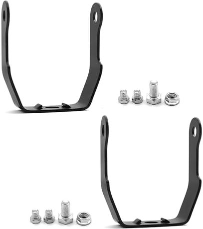 Biqing 2PCS Support de phare antibrouillard pour moto, support de montage universel pour phare de moto, Support de Montage pour Feux additionnels Noir