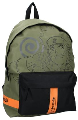 mybagstory Rucksack für Jungen Naruto, Kinder, Schule, Grundschule, Schulranzen, Jungen, Größe 43 cm, verstellbare Träger, Naruto - Grün, Enfant