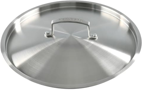 KAMBERG Deckel Ø 30 cm aus Edelstahl 18/10 gebürstet – ohne PFAS – für alle Herdarten einschließlich Induktion und Backofen – 0008286