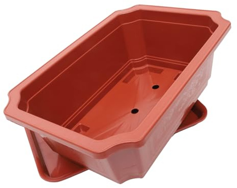 DECOMELODY Maceta Bonsai Ovalada con Bandeja Contenedor Duradero para Jardinería y Cultivo De Plantas para Decoración De Interiores y Exteriores