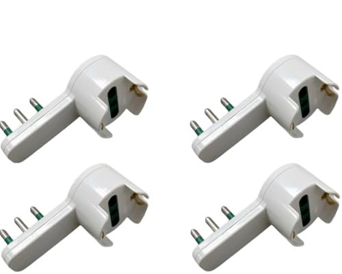 gloca Set 4 Adattatori A Sbalzo Salvaspazio 10/16A Con Spina 16A Colore Bianco 250V