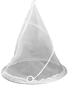 4BEE Konisches Honigsieb Nylon ohne Ständer Ø 33 cm Höhe 40 cm – extra feines Feinsieb Maschenweite 0,3 mm – lebensmittelechtes Imkereizubehör