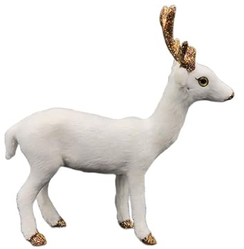 LUCKGONI Figure realistiche di renna decorazioni natalizie cervo modello animale da collezione tavolo scrivania ornamento decorazioni per la casa