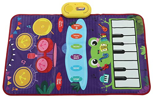Cuifati Musikmatte, Jazz-Schlagzeug, Tanz, Klavier, Tastatur, Touch-Matte für Interaktiven Musikunterricht mit Mehreren Funktionen