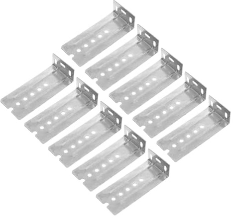 SHOWERORO Soportes de Montaje Traseros para Guías de Cajón 10 Unidades Acero Laminado Frío Soporte Inferior para Rieles de Gabinete Compatibles Sistemas de Muebles de Cocina