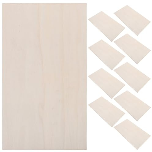 Parliky 10pezzi Pannello Compensato Fogli di Legno per Lavori Artigianali Tavola Piatta Resistente Deformazioni per Pittura su Tavola e Progetti Fai da Te