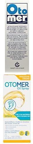 Bundle OTOMER - Soluzione Lavaggio Orecchio 100 ml + Otomer Oil Spray Rimozione Cerume 20 ml – Pulizia Auricolare Completa – Scioglie ed Elimina il Cerume