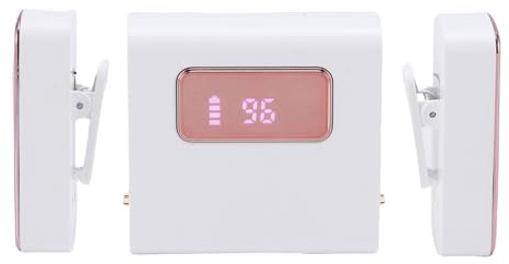 Vvikizy Set Microfono Lavalier Wireless Antivento, Microfono per Monitoraggio in Tempo Reale per Registrazione Video, Kit Wireless da 1 a 2 per Registrazione Audio, Utilizzo 8-10 Ore
