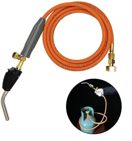 Chalumeau de cuisine polyvalent avec tuyau de 2 mètres pour crème brûlée BBQ – Fer à souder de précision Alternative pour les amateurs