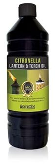 Citronella Scented Lantern Torch and Lamp Oil in 1L - Citronella Oil for Garden Burners, Garden Torches, Oil Lamps, Tiki Torches - Insect Repelling Citronella Oil for Outdoor Lamps