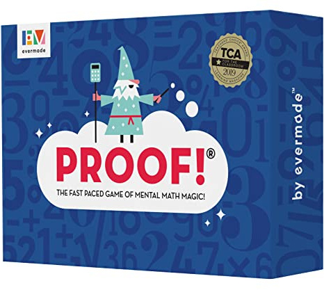 Proof! Math Game - The Fast Paced Game of Mental Math Magic - Teachers’ Choice Award Winning, Educational Fun, Ages 9+
