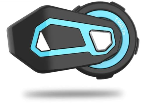 FreedConn Motorrad Headsets,Freeconn T-MAX Intercom Motorrad Gegensprechanlage für 6 Fahrer Gruppe Intercom mit Bluetooth v5.0,/Reichweite 1500 m/Musikfreigabe(1 Stück)