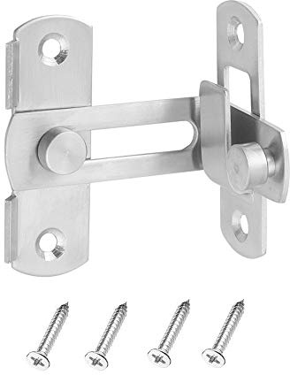 KiKiHong Angolo Retto Serratura per Cancello Bullone Piccolo In Acciaio Inox Curvi Chiavistelli a Leva Scorrevole Chiusura per Porte e finestre, RY0826-1