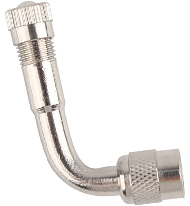 Adapter zur Verlängerung des Reifenventilschlauchs – 90°-Winkel, Vernickelung für Auto und Motorrad – Einfacher Zugang für die Reifenwartung