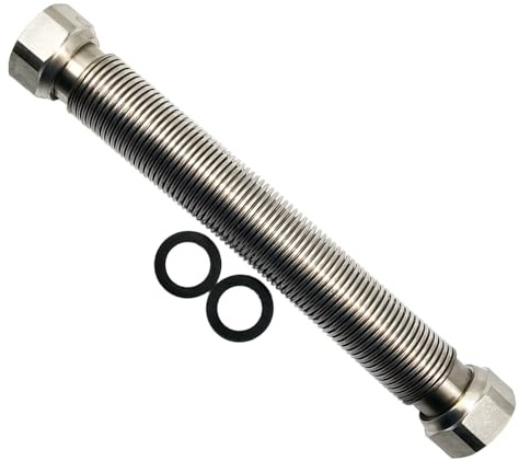 Edelstahl-Wellrohr IG/IG 1 ausziehbar 260–520 mm | Flexibler Anschluss für Heizung, Solar & Sanitär | Edelstahl 1.4404 | Korrosionsbeständig & langlebig