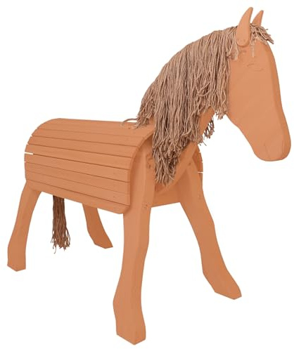 Holz-Voltigierpferd L | Holzpferd Beauty | Outdoor-Spielzeug | Draussen 7030 | Farbe Kastanien