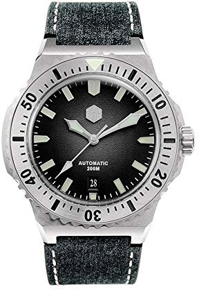 NC San Martin 2021 Automatische Taucheruhren aus Edelstahl 200 m wasserdichte mechanische Taucherarmbanduhr für Männer (SW200 Movement)