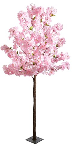 Kirschblüten-Kunstbaum 180 cm hoch rosa mit Standplatte Frühlingsdekoration Deko