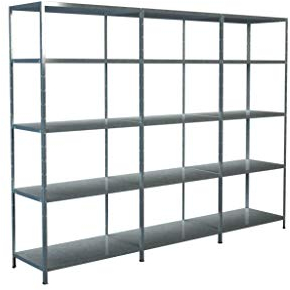 SCHULTE Regalwelt Steck-Grund-/ u 2 Anbauregale, 15 Böden, 2000x3200x500, verz.