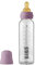 BIBS Baby Glass Bottle. Anti-colic. Round Natural Rubber Latex Nipple. Supports Natural Breastfeeding, 225 ml, Mauve