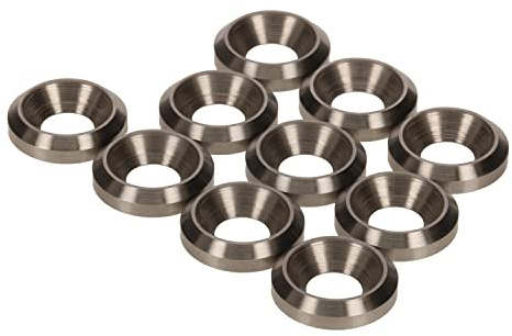 PrecisionGeek Rondelle a tazza svasate in acciaio inox M6 16mm diametro - CNC TURNED metallo solido 10pcs