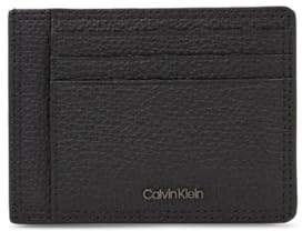 Calvin Klein Men Cardholder Minimalism Leather, Black (Ck Black), One Size, Black, Einheitsgröße