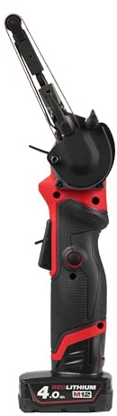 Milwaukee Akku-Bandfeile M12 FBFL10-402B FUEL 12V 4Ah, Akku-Feile, Elektrofeile mit variabler Geschwindigkeit